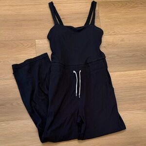 Vuori Black Sleeveless Jumpsuit with Drawstring
